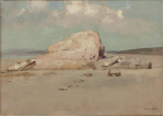 rocks on the beach, Odilon Redon 1883